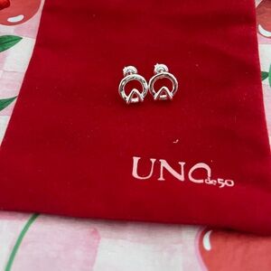 UNO de 50 Silver Heart Earrings